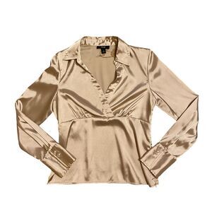 AGB gold blouse top